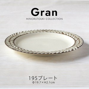 【Gran(グラン)】195プレート［日本製 美濃焼 食器 皿］