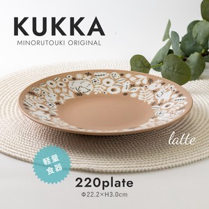 【KUKKA(クッカ)】 220プレート ラテ［日本製 美濃焼 食器 皿］オリジナル