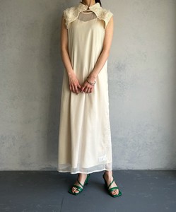 Casual Dress Sheer-layered One-piece Dress M