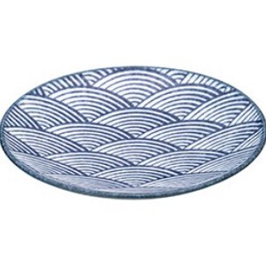 白雪青海波 6.0皿・7.0皿　 陶器 和食器 日本製 美濃焼　トレー プレート