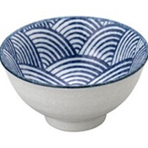 Mino ware Donburi Bowl Ramen Pottery Seigaiha Made in Japan