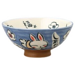 福うさぎ 飯碗(特大)茶碗 日本製 美濃焼 陶器