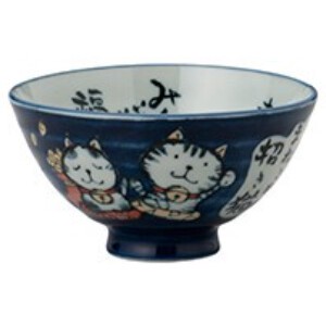 招き猫 飯碗(大・特大)茶碗 ねこ 日本製 美濃焼 陶器