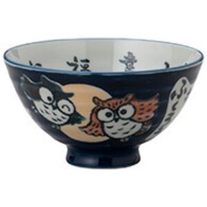 福ふくろう 飯碗(大・特大)茶碗 日本製 美濃焼 陶器