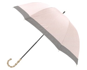 【晴雨兼用】【完全遮光】深掘り長傘　グログラン　スモーキーピンク　787618