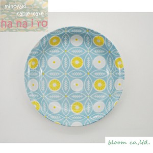 Mino ware Plate Blue 22cm Made in Japan