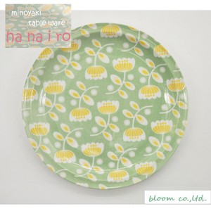 Mino ware Plate Green 25.5cm Made in Japan