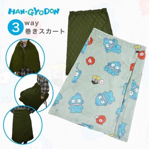 Hangyodon Skirt Blanket Poncho Sanrio Characters Fleece 3-way