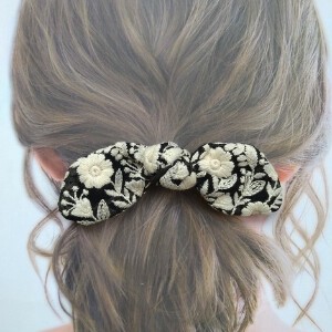 Hair Clip Ribbon Embroidered
