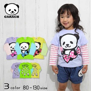 Kids' 3/4 Sleeve T-shirt T-Shirt Candy Layered Panda