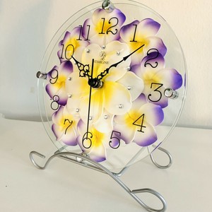 Table Clock Purple Made in Japan Made in Japan
