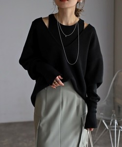 Sweater/Knitwear American Sleeve V-Neck