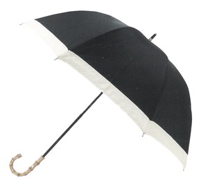 【晴雨兼用】【大きめ】【完全遮光】深張り長傘　グログラン　ブラック　204595