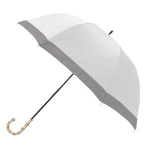 【晴雨兼用】【大きめ】【完全遮光】深張り長傘　グログラン　ミント　204600