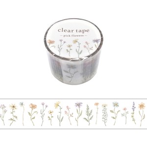 Washi Tape Pick Flowers Clear Tape 30mm Width