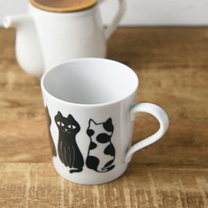 Cat mug - 12cmおすましネコの軽量マグカップ[日本製/美濃焼/洋食器]