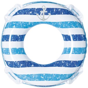 游泳圈/沙滩球 蓝色 经典 横条纹 80cm