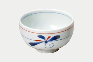 砥部焼千山窯　丸碗（上絵とんぼ）【日本製 砥部焼 陶器】