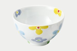 Hasami ware Rice Bowl Flowers Made in Japan
