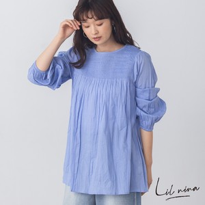 Button Shirt/Blouse Cambric Shirring 2023 New