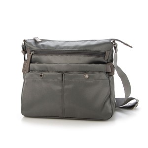 Shoulder Bag Nylon Lightweight Front Size S Pocket Multi-Storage