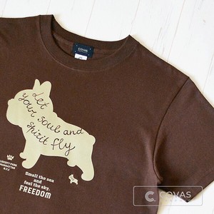T-shirt Brown T-Shirt Printed Unisex Dog Short-Sleeve