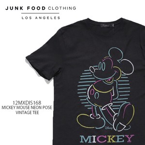 ジャンクフード クロージング【JUNK FOOD CLOTHING】MICKEY MOUSE NEON POSE VINTAGE TEE ミッキー Tシャツ