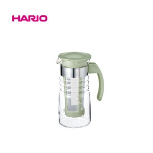 2023 年新色登場『HARIO』かご網付き水出し茶ポットミニ　スモーキーグリーン HCC-7-SG （ハリオ）