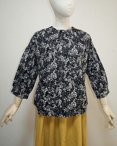 Button Shirt/Blouse Flower Print 2-way