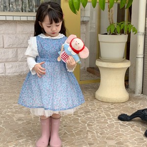 韓国スタイル　ホワイトシャツとワンピースのセット　 ベビー　新生児　キッズ　　供服