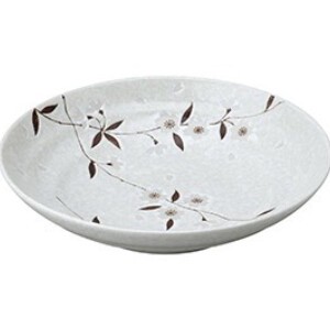 白雪桜 三ツ輪7.5めん皿  陶器 和食器 日本製 美濃焼 プレート