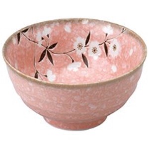 美浓烧 丼饭碗/盖饭碗 陶器 粉色 樱花 日本制造