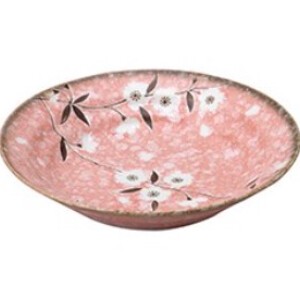 ピンク桜 三ツ輪カレー皿 陶器 和食器 日本製 美濃焼 プレート