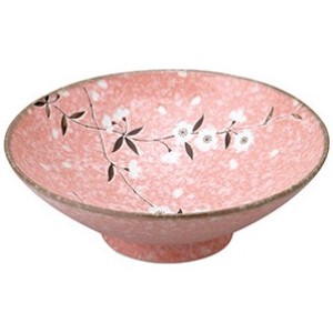 ピンク桜 8.0盛鉢 φ24.5×8cm