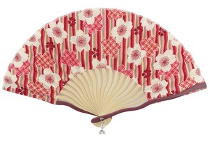 Japanese Fan Red Pink 21cm
