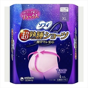 ソフィ超熟睡ショーツ　XL　4枚 【 生理用品 】