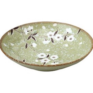 ヒワ桜 三ツ輪7.5めん皿 陶器 和食器 日本製 美濃焼 プレート