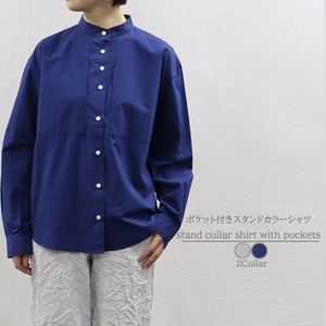 Button Shirt/Blouse Pocket Collar Blouse