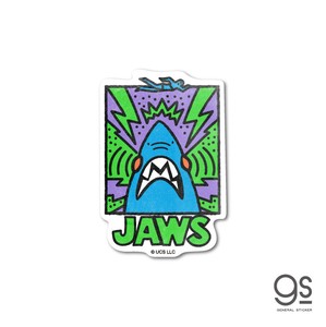 ジョーズ ダイカットミニステッカー JAWS グリーンブルー 映画 シリーズ サメ ユニバーサル JWS-007