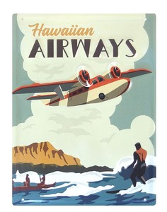エンボス　リゾートサイン　　HAWAIIAN　AIRWAYS