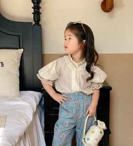 韓国スタイル　レースのシャツ　 ベビー　新生児　キッズ　子供服