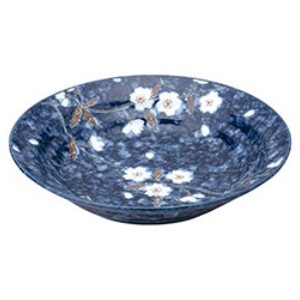 ナス紺桜 三ツ輪カレー皿 陶器 和食器 日本製 美濃焼 プレート