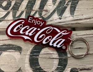 Coca-Cola コカ・コーラ 【 ロゴ キーホルダー / クリアレッド 】コカコーラ  CC-CKM1
