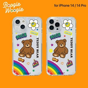 BOOGIE WOOGI [iPhone14/14 Pro] オーロラケース Teddy Bear（テディベア） ホログラム アイフォンカバー