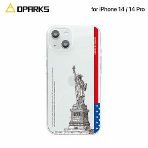 Dparks [ iPhone14/14Pro] ソフトクリアケース 自由の女神 アイフォン カバー
