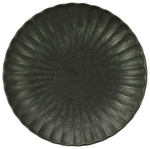 美濃焼 食器 かすみ 黒 24cm丸皿 minoware 日本製