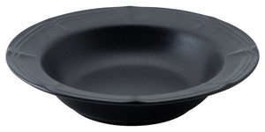 Mino ware Main Plate black 21.5cm Made in Japan