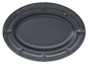 Mino ware Main Plate black 28.5cm Made in Japan