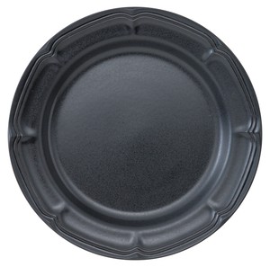 Mino ware Main Plate black 19.5cm Made in Japan