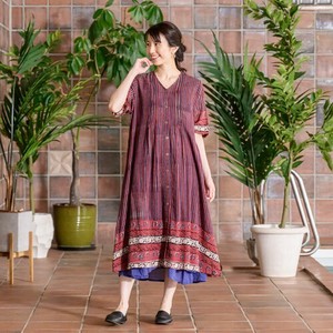 Casual Dress Pudding Stripe Cotton